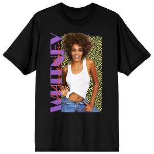 Whitney Houston 90s Script Men's Black T-shirt - 1 of 3