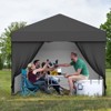 10 ft. x 10 ft. Pop Up Canopy Tent Outdoor Heavy Duty Instant Shelter with 4 Sidewalls for Events - 3 of 4