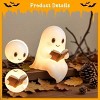 Cute Ghost Reading Book Lamp, Cute Halloween Ghost Night Light, Light up Ghosts Halloween Decorations for Centerpiece Bedroom Shelf Readers (6 Inch) - 3 of 4