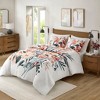 Gracie Mills 3-Piece Modern Floral Print Cotton Duvet Cover Set - 2 of 4