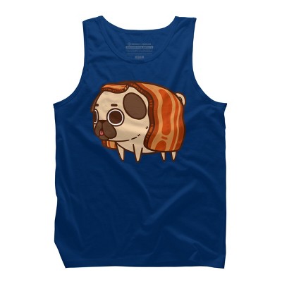 Men's Design By Humans Puglie Bacon Strip By Puglie Tank Top
