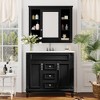 YOOCOZZ 36'' Bathroom Vanity with Top Sink,2 Soft Closing Doors and 2 Drawers,Black Mirror Cabinet - 3 of 4