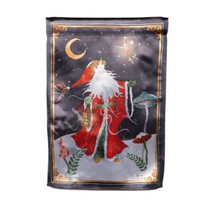 Evergreen Santa's Forest of Wonder Reversible Lustre Garden Flag 12 x 18 Inches Indoor Outdoor Decor - 1 of 4
