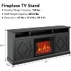 67" Fireplace TV Stand with Electric Fireplace & Storage, Media Console Entertainment Center for TVs Up to 80 Inches, Remote Control - 4 of 4