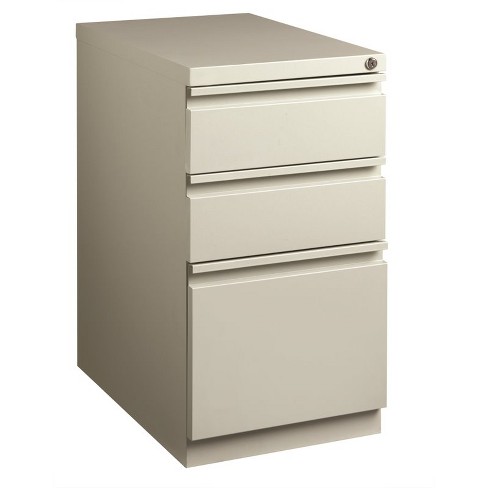 Steel Hl10000 Series 23 Deep 3 Drawer Mobile Pedestal In Light