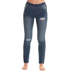 Just Love Denim Wash Ripped Jeggings for Women - 1 of 3