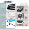 Sapphtopaz Porch Swing Egg Hanging Chair Wicker Woven Swing Hanging Hammock Chair with Cushions and Stand for Indoor, Garden, Terrace, Backyard - 3 of 4