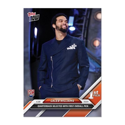 Topps NOW NFL 2024 Caleb Williams Trading Card D1