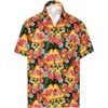 LA LEELA Men's Halloween Costumes Hawaiian Short Sleeve Button Down Shirt Mens Shirt Casual Vacation Summer Caribbean Shirts for Men - 4 of 4