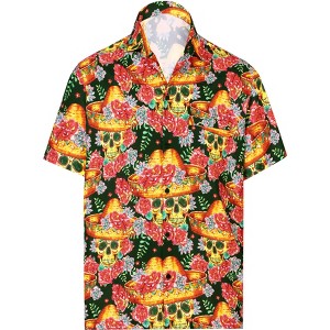 HAPPY BAY Men's Halloween Costumes Hawaiian Short Sleeve Button Down Shirt Mens Shirt Vacation Beach Party Shirt for Men - 1 of 4