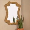 Storied Home Decorative Handwoven Cattail Wall Mirror - 2 of 4