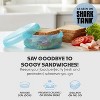 SubSafe 2-Piece Sandwich Safe, Baby Blue - Waterproof, Crushproof, BPA Free Sandwich Container for Square Bread, Salads, Snacks, & Dry Storage - 2 of 4