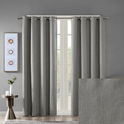 MAYEERTY Only 1 Pc Panel Printed Heathered Blackout Grommet Top Curtain Panel