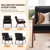 Lyngins Modern Velvet Accent Chair with Rubber Wood Frame, Wingback Chair with Extra-Thick Backrest, Living Room Chair, Lounge Chair Indoor - 2 of 4