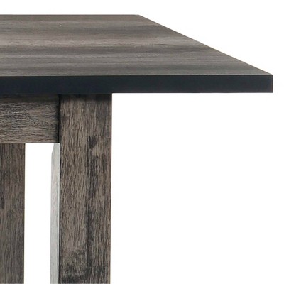 Grayson 5-Piece Gray Oak Dining Set with Padded Seats