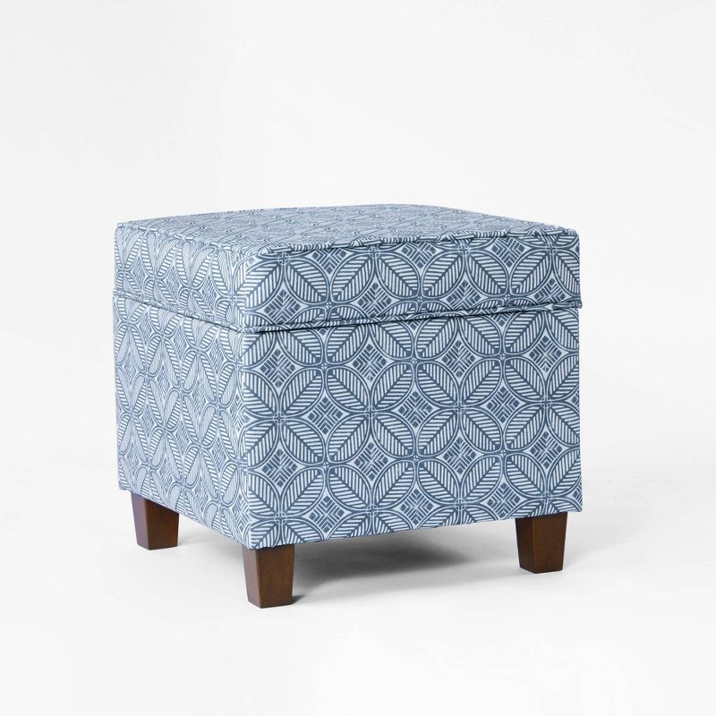 Cole Classics Square Storage Ottoman with Lift Off Top - HomePop, 1 of 16