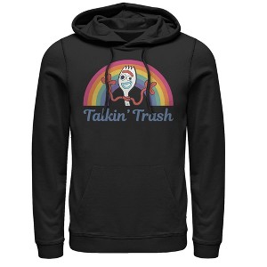 Men's Toy Story Forky Talkin' Trash Rainbow Pull Over Hoodie - 1 of 3