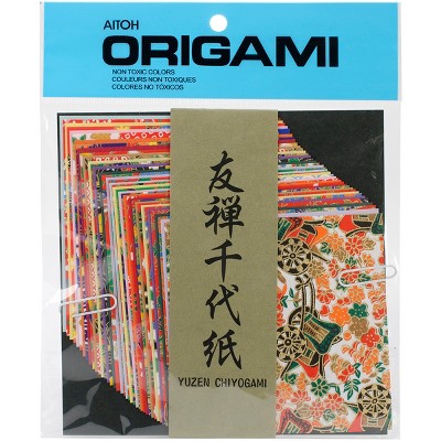 Origami Paper 4"X4" 40/Pkg-Yuzen Washi Chiyogami