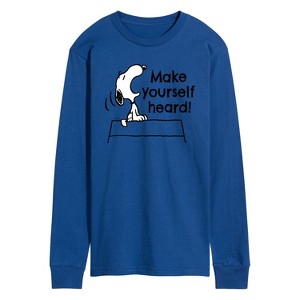 Men's - Peanuts - Make Yourself Heard Long Sleeve Graphic T-Shirt - 1 of 4