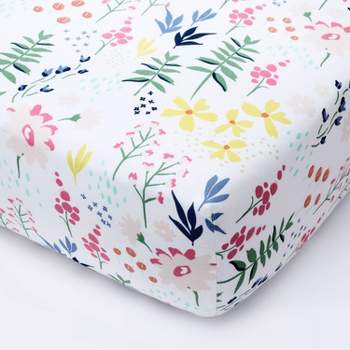 Fitted Crib Sheet Wildflower - Cloud Island™ White Floral