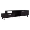 69" TV Stand with Pull-Down Door Cabinet, Two Cabinets, Two Shelves, and Cable Management for Living Room and Bedroom - 2 of 4