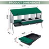 Chicken Nesting Boxes, 4 Compartment Metal Roll Away Nest Box for Chicken and Poultry to Collect Eggs, Chicken Laying Box for Chicken Coop - 2 of 4