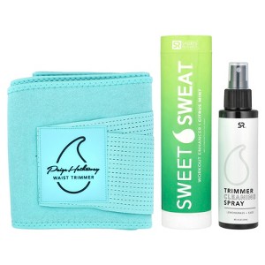 Sports Research Sweet Sweat®, Paige Hathaway Waist Trimmer Kit, XL/XXL, Blue, 3 Piece Kit - 1 of 3