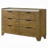 ORRD Solid Rubberwood Dresser with 6 Drawers, Transitional Light Brown Bedroom Chest of Drawers, No Assembly Required, 59”W Bedroom Furniture - 3 of 4
