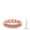 Steeltime Ladies 18k rose gold plated stainless steel chain link bracelet - 3 of 4