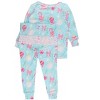 RuffleButts SoftSnooze Toddler Girls Holiday Ruffle Long Sleeve Pajama Set - 2 of 2