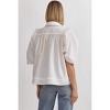 Women's Ruffled Sleeve Button Up Top - entro - image 3 of 4