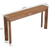 Lantine Solid Wood 63" Console Table for Living Room, Farmhouse Entryway Table with Integrated Splayed Legs for Hallway - 3 of 4