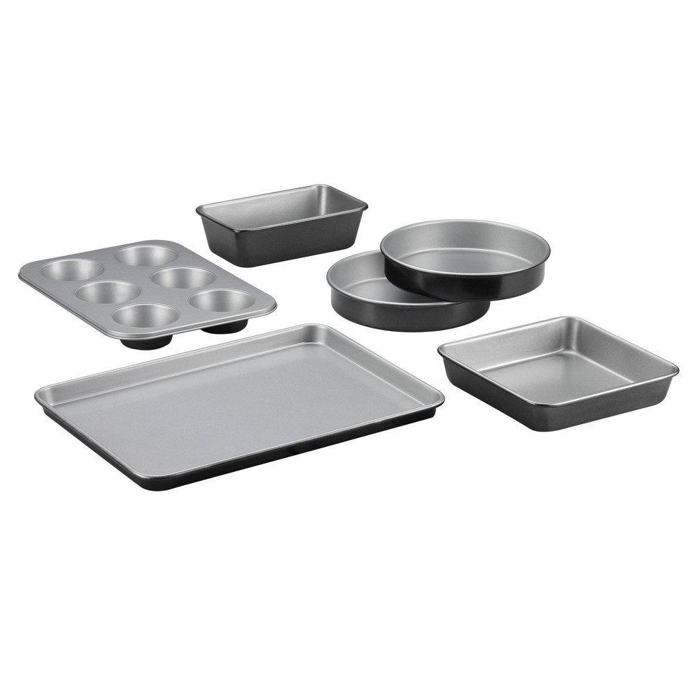 Photos - Bakeware Cuisinart 6pc  Set AMB-6: Nonstick Aluminized Steel Baking Set, Includes Muffin & Cake Pans, Dishwasher-Safe 