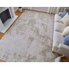 Prasad Modern Abstract Ivory/Taupe/Silver Area Rug - image 2 of 4