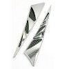 Unique Bargains Carbon Fiber Pattern Triangle Shape Car Air Flow Vent Fender Sticker 2 Pcs - 2 of 3