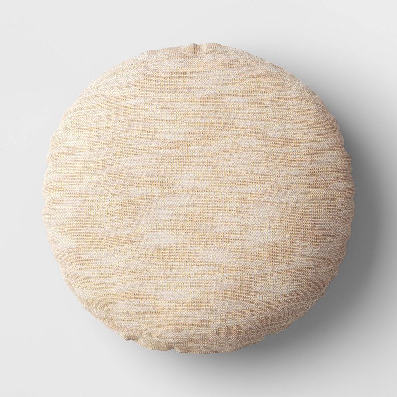 Woven Cotton Slub with Gold Lurex Round Throw Pillow - Threshold™, 1 of 7