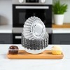 Unique Bargains Cupcake Liners Small Chrysanthemum Shape Disposable Egg-tart Cups Aluminum Foil Silver Tone 50 Pcs - 2 of 4