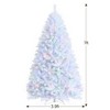 Costway 7ft White Iridescent Tinsel Artificial Christmas Tree with 1156 Branch Tips - 4 of 4
