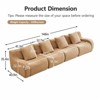 Aukfa Modular Teddy Fabric Sofa,Convertible Modular Sectional Sofa Set , 4-Seats with 1/2 Ottoman Soft Boneless Design for Living Room - 4 of 4