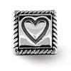 Black Bow Jewelry Sterling Silver Faith, Hope and Charity, 3-Sided Bead Charm - 2 of 4