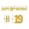 Beistle Foil Happy  19th  Birthday Streamer, 7.5" x 5', (2/Pkg) Multicolored - 3 of 3