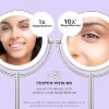 Lighted Makeup Mirror, Double-Sided LED Vanity Mirror with 1X/10X Magnification, 3 Light Settings, 3 Modes, 360° Rotation - 4 of 4