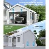 Carport Zipper Door Replacement for Portable Garage - PE Fabric, Fits 13' x 20' and 13' x 25' Frames (Frame Not Included) - 3 of 4