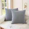 REGALWOVEN Throw Pillow Covers Solid Soft Cushion Pillow Covers for Sofa Living Room 18 x 18 Inch 2 Pcs - 2 of 4