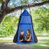 Infans 40" Kids Hanging Chair Swing Tent Set Hammock Nest Pod Seat Blue - 3 of 4