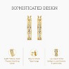 Gilded 1/4 Carat Total Weight Lab-Grown Diamond Fashion Hoop Earrings for Women in 925 Sterling Silver and 14KT Gold Plated Sterling Silver - 2 of 4