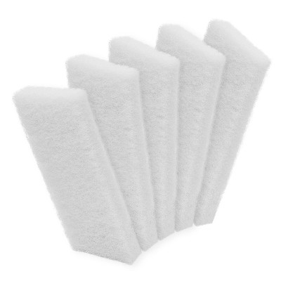 Bison Life 5-Pack Light Duty Cleaning Scrub Pads, Non-Scratch Scouring Pads - White