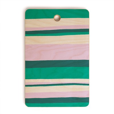 17" Wood Sunshine Canteen Hermosa Sunset Stripes Cutting Board - society6