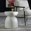 Uttermost Inhale Cast White Accent Table - 2 of 4
