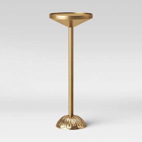 Prost Tall Brass and Marble Round Drink Table + Reviews